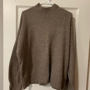 Mock neck oversized sweater